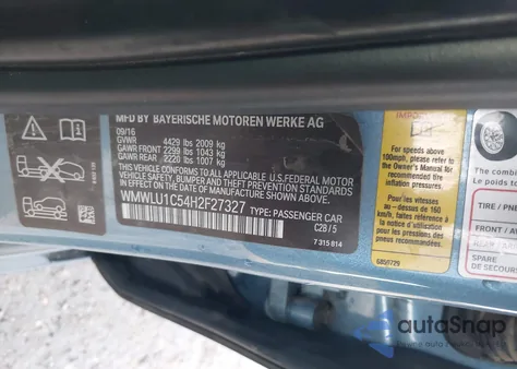 2017 Mini Clubman Cooper z USA, uszkodzony, nr VIN WMWLU1C54H2F27327